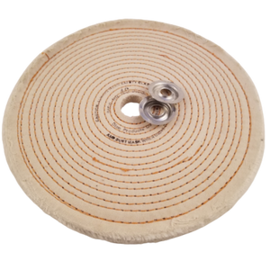 Buffing Wheel Spiral Sewn Cotton ¼" Thick - Available in 4", 6", 8" & 10" Diameters