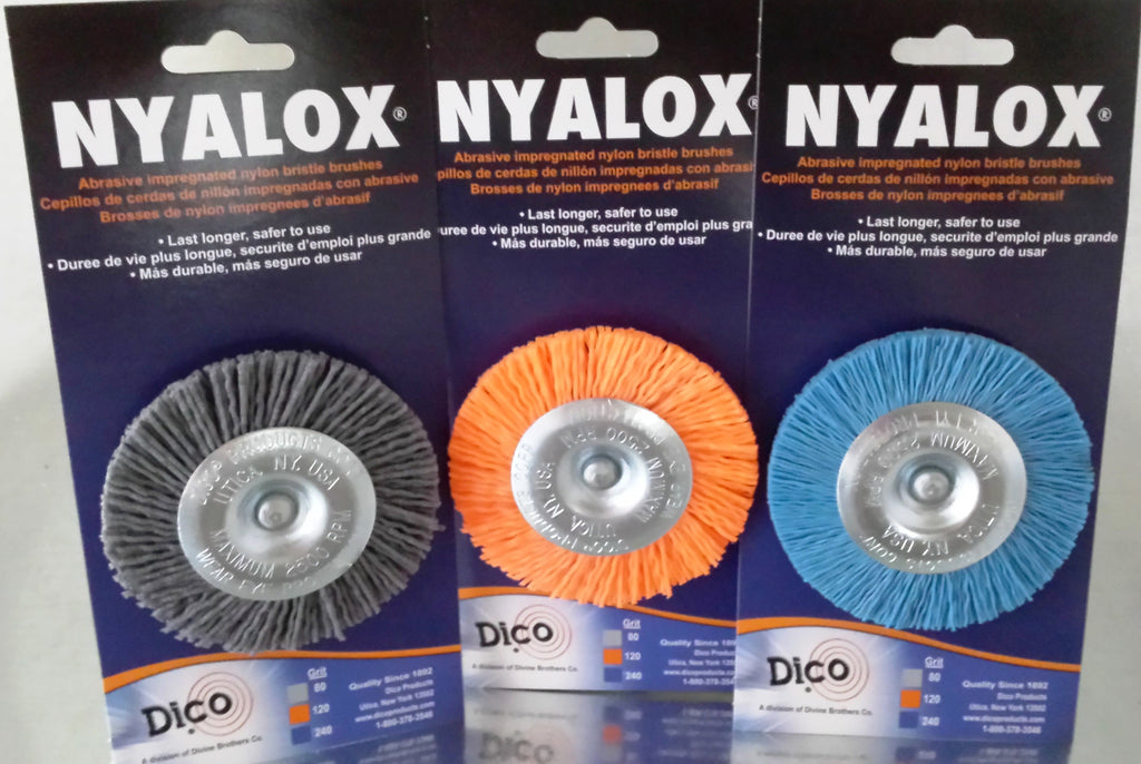 Nyalox 3" Wheel Brush with 1/4" mandrel Williamsville Buff & Abrasives