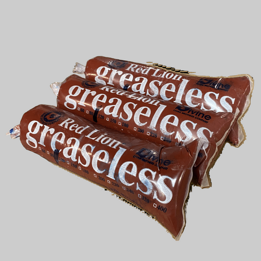 Dico greaseless buffing compound tubes in a row of grits