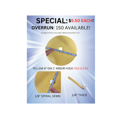 Buffing Wheel-Yellow Treated, 8