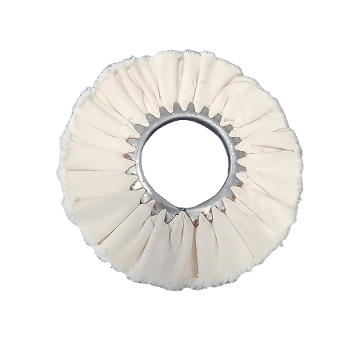 Airway Buffing Wheel 8" dia white cotton buffing wheel x 3" centerless