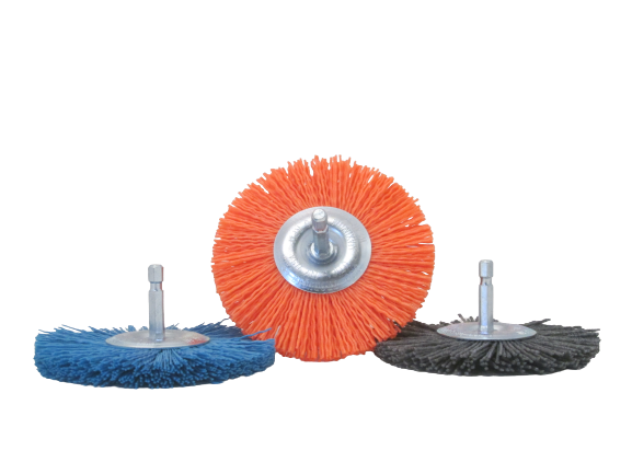 Nyalox 4" Wheel Brush with 1/4" Mandrel