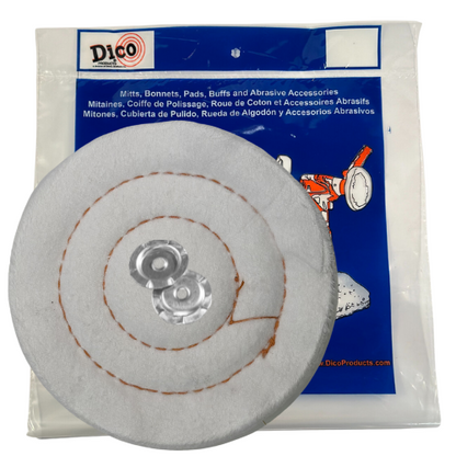 Buffing Wheel Flannel ½" Thick - Available in 4", 6", 8" & 10" Diameters