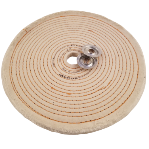 Buffing Wheel Spiral Sewn Cotton ¼" Thick - Available in 4", 6", 8", 10 & 12"