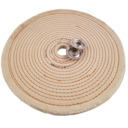 Buffing Wheel Spiral Sewn Cotton ¼" Thick - Available in 4", 6", 8", 10 & 12"