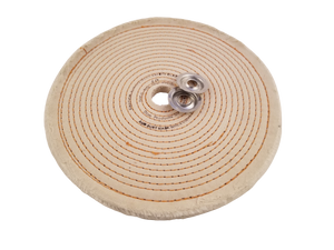 Buffing Wheel Spiral Sewn Cotton ¼" Thick - Available in 4", 6", 8" & 10" Diameters