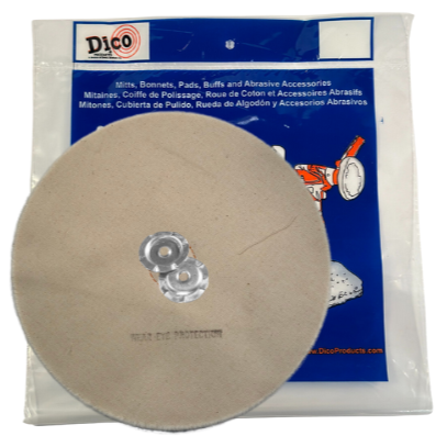 Buffing Wheel Loose Sewn Cotton, 1/4" Thick - Available in 4", 6", 8" & 10" Diameters