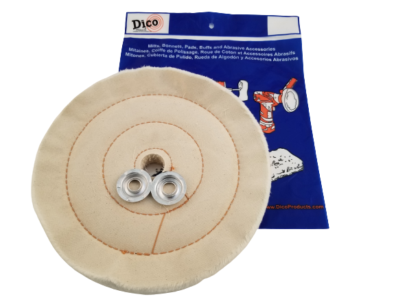 Buffing Wheel Cushion Sewn Cotton ½" Thick - Available in 4", 6", 8" & 10" Diameters