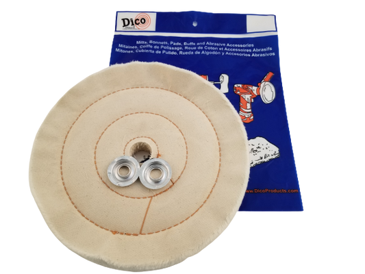Buffing Wheel Cushion Sewn Cotton ½" Thick - Available in 4", 6", 8" & 10" Diameters