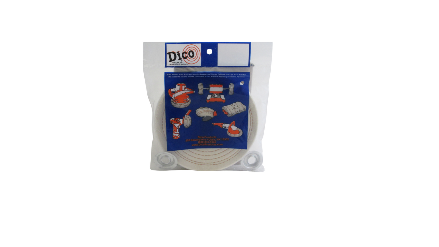 Buffing Wheel Spiral Sewn Cotton ¼" Thick - Available in 4", 6", 8", 10 & 12"