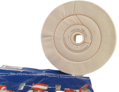 Buffing Wheel Cushion Sewn Cotton ½" Thick - Available in 4", 6", 8" & 10" Diameters