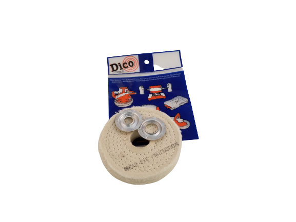 Buffing Wheel Spiral Sewn Cotton, 1" Thick - Available in 4", 6", 8" & 10" Diameters