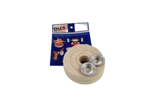 Buffing Wheel Cushion Sewn Cotton, 1" Thick - Available in 4", 6", 8" & 10" Diameters