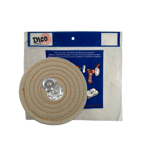 Buffing Wheel Spiral Sewn Cotton ¼" Thick - Available in 4", 6", 8", 10 & 12"