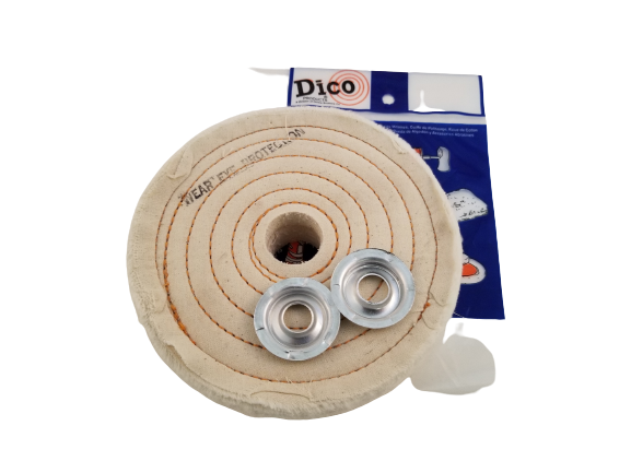 Buffing Wheel Spiral Sewn Cotton, 1" Thick - Available in 4", 6", 8" & 10" Diameters