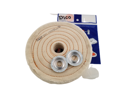 Buffing Wheel Spiral Sewn Cotton, 1" Thick - Available in 4", 6", 8" & 10" Diameters