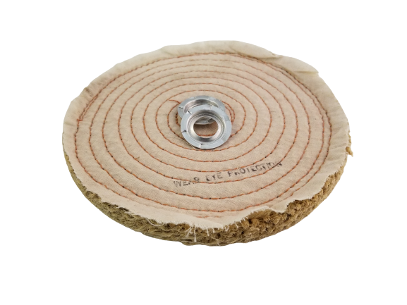 Sisal Buffing & Polishing Wheel — ½" Thick, Spiral Sewn