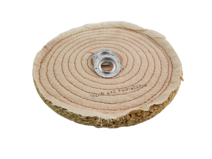 Sisal Buffing & Polishing Wheel — ½" Thick, Spiral Sewn