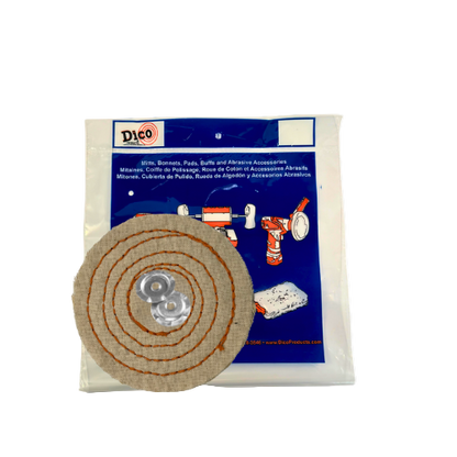 Sisal Buffing & Polishing Wheel — ½" Thick, Spiral Sewn