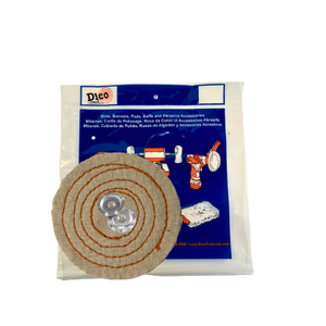 8" Spiral Sewn Buffing Wheel - Metal Polishing Pad Set By PJ Tool