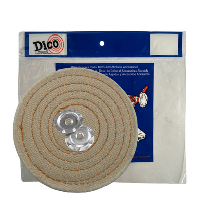 Buffing Wheel Spiral Sewn Cotton ¼" Thick - Available in 4", 6", 8", 10 & 12"