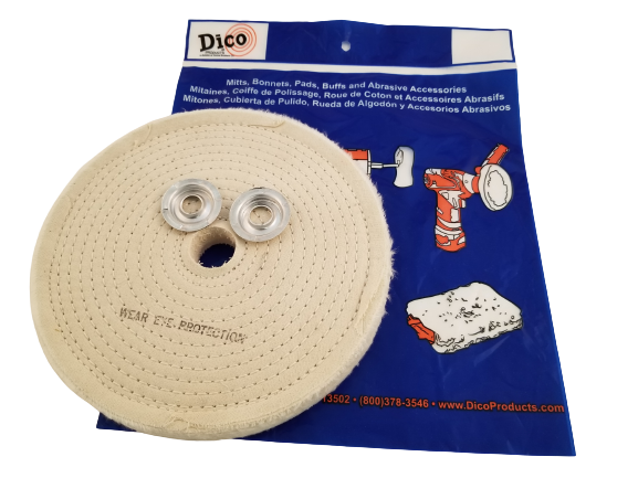 Buffing Wheel Spiral Sewn Cotton ¼" Thick - Available in 4", 6", 8", 10 & 12"