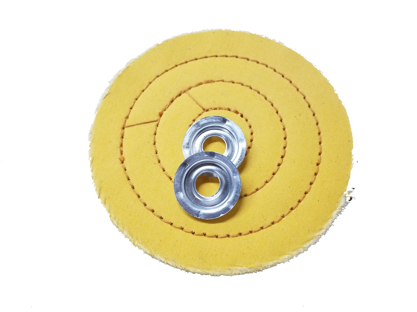 Buffing Wheel-Yellow Treated, 6" or 8"  dia, 1/2" thick