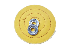Buffing Wheel-Yellow Treated, 6" or 8"  dia, 1/2" thick
