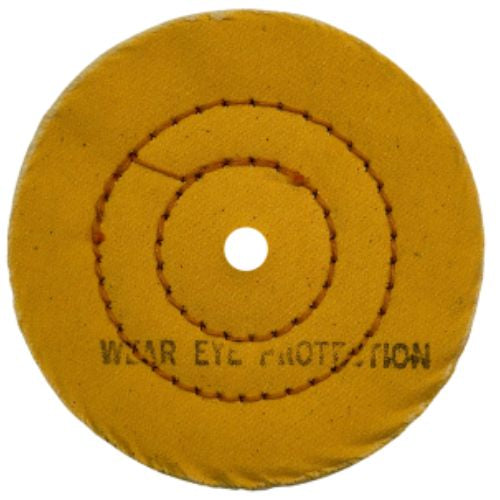 Buffing Wheel-Yellow Treated, 6" or 8"  dia, 1/2" thick