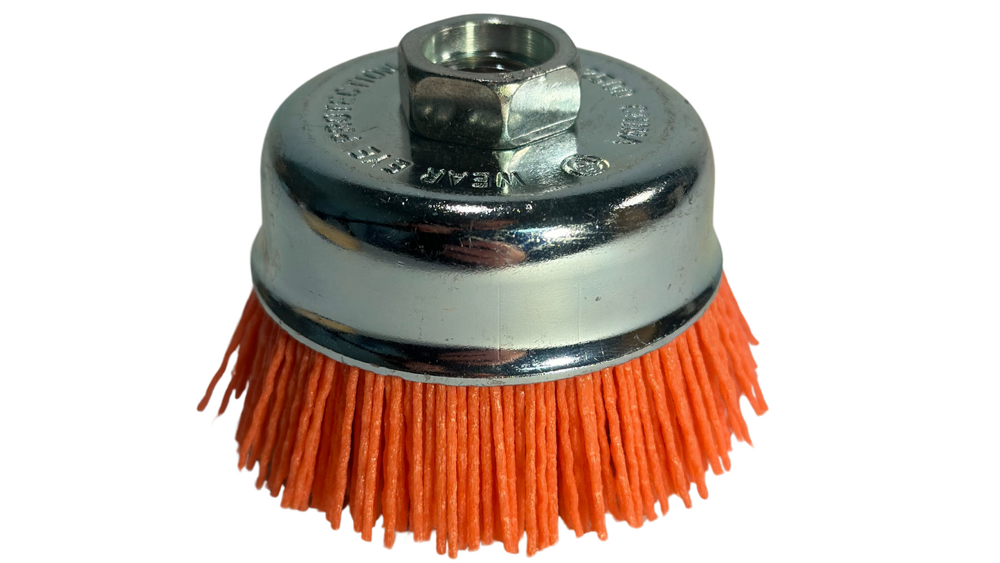 Nyalox 3" Cup Brush; 5/8-11 Thread for Angle Grinders