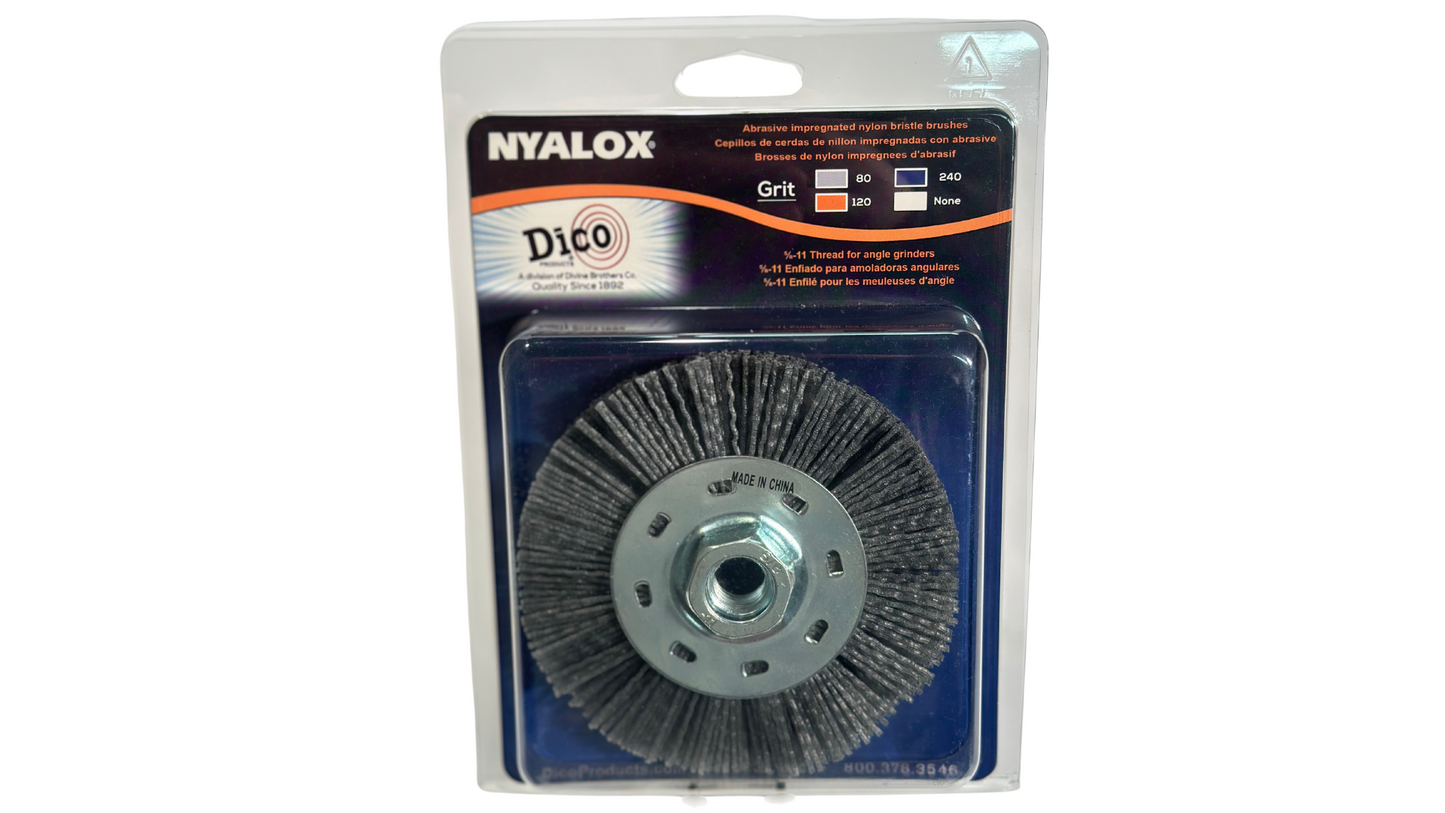 Nyalox 4 ½" Wheel Brush; 5/8-11 Thread for Angle Grinders