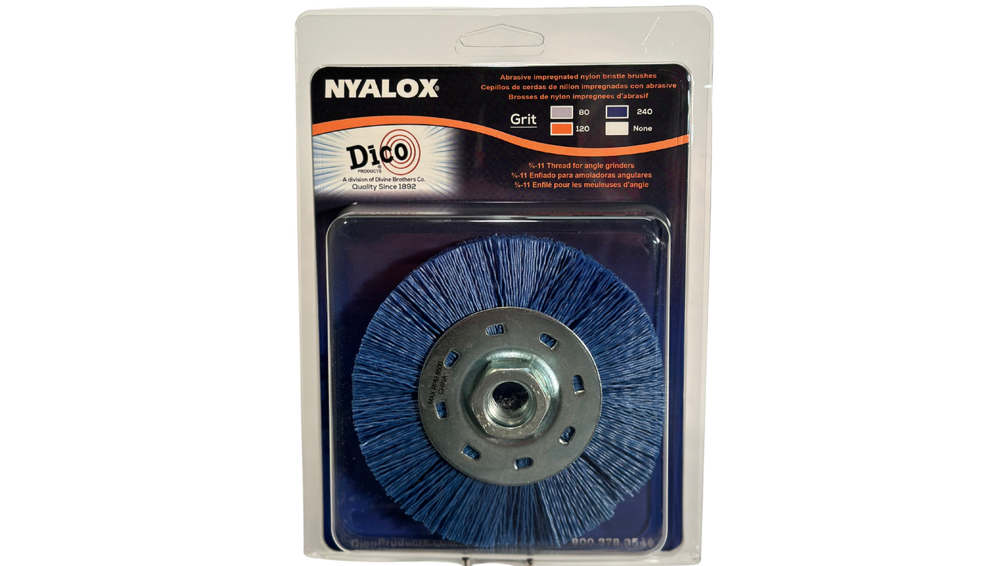 Nyalox 4 ½" Wheel Brush; 5/8-11 Thread for Angle Grinders