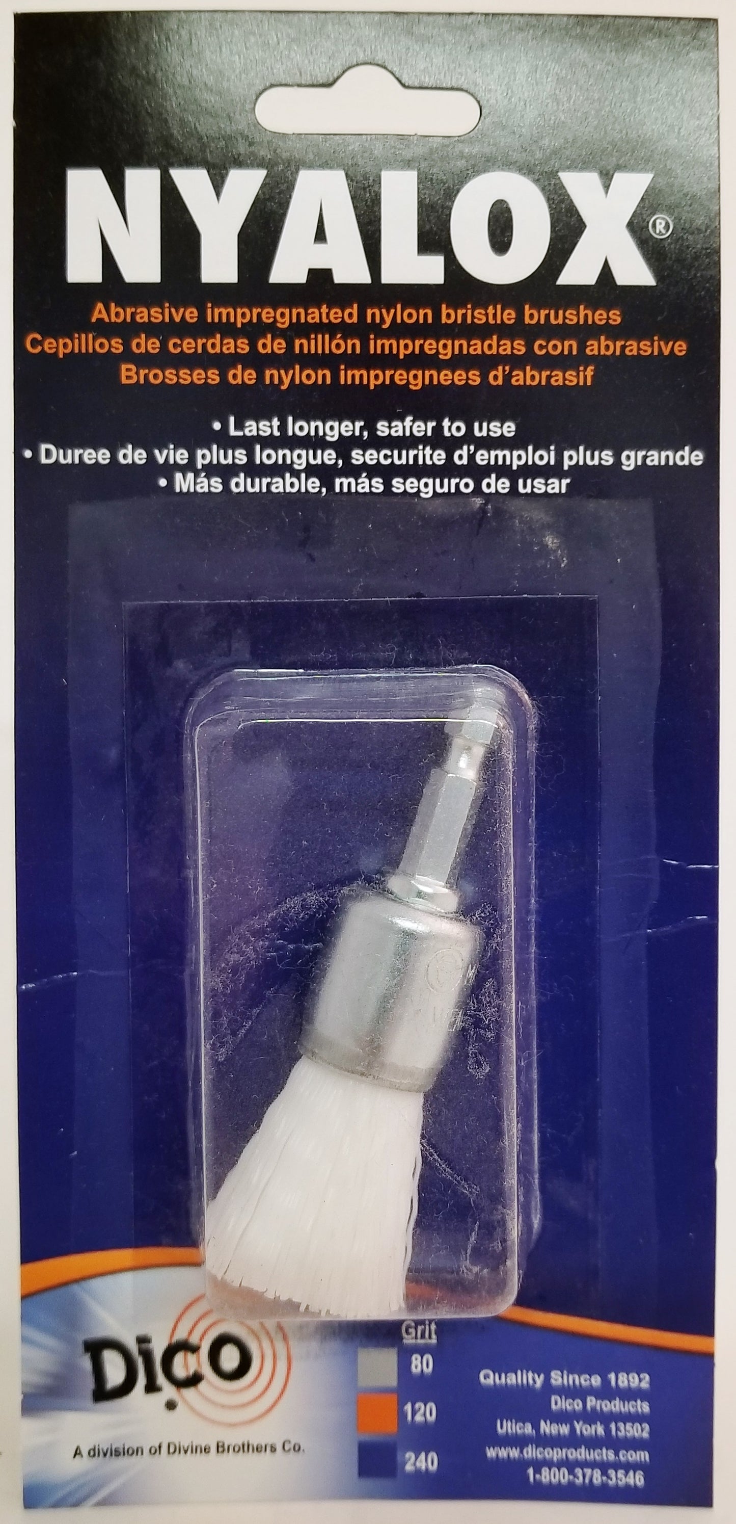 Nyalox 3/4" End Brush with 1/4" mandrel