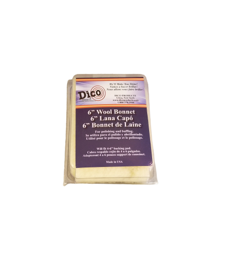 Polishing Bonnet 100% Lambs Wool, Tie on