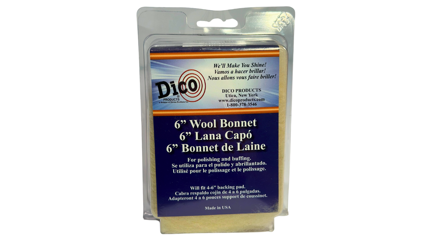 Polishing Bonnet 100% Lambs Wool, Tie on