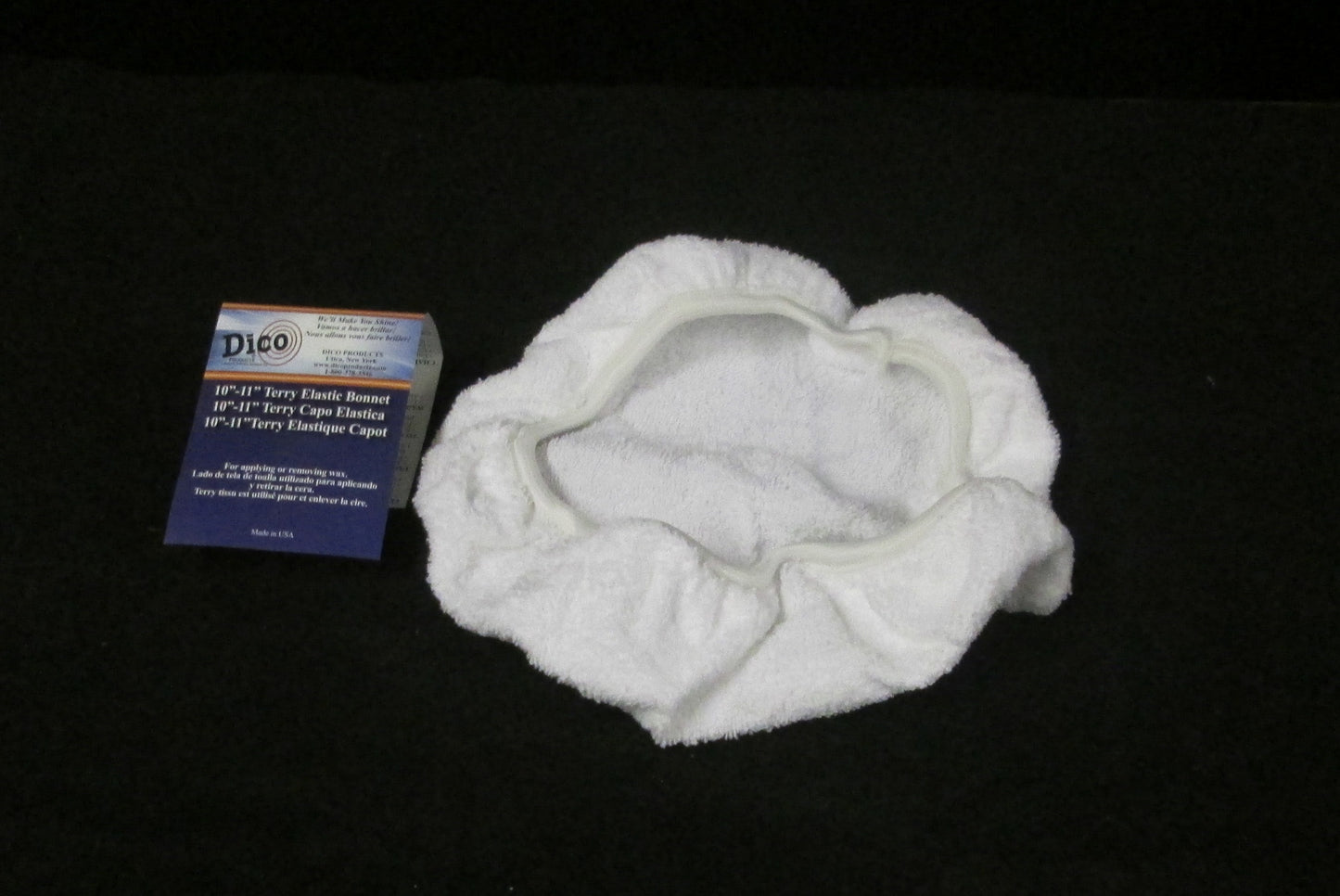 Terry cloth bonnet buffing pads