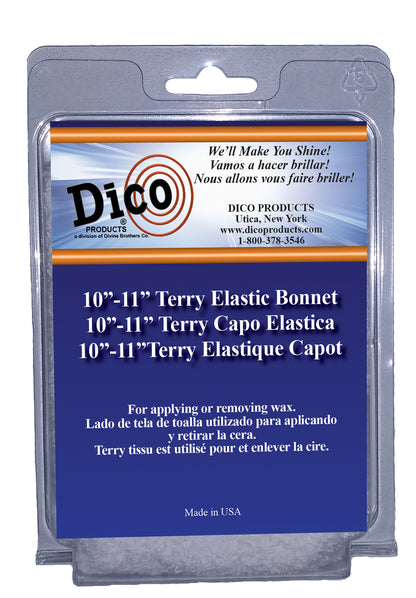Terry cloth bonnet buffing pads