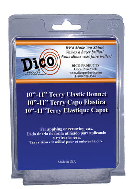 Terry cloth bonnet elastic edge fits 10
