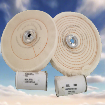 Buffing Kit 6" dia. x 1/2" Buffs for Stainless, Steel & Hard Metals - 7500021