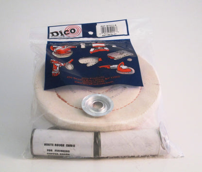 Buffing Kit 6" dia. x 1/2" Buffs for Aluminum, Copper, Brass 7500023