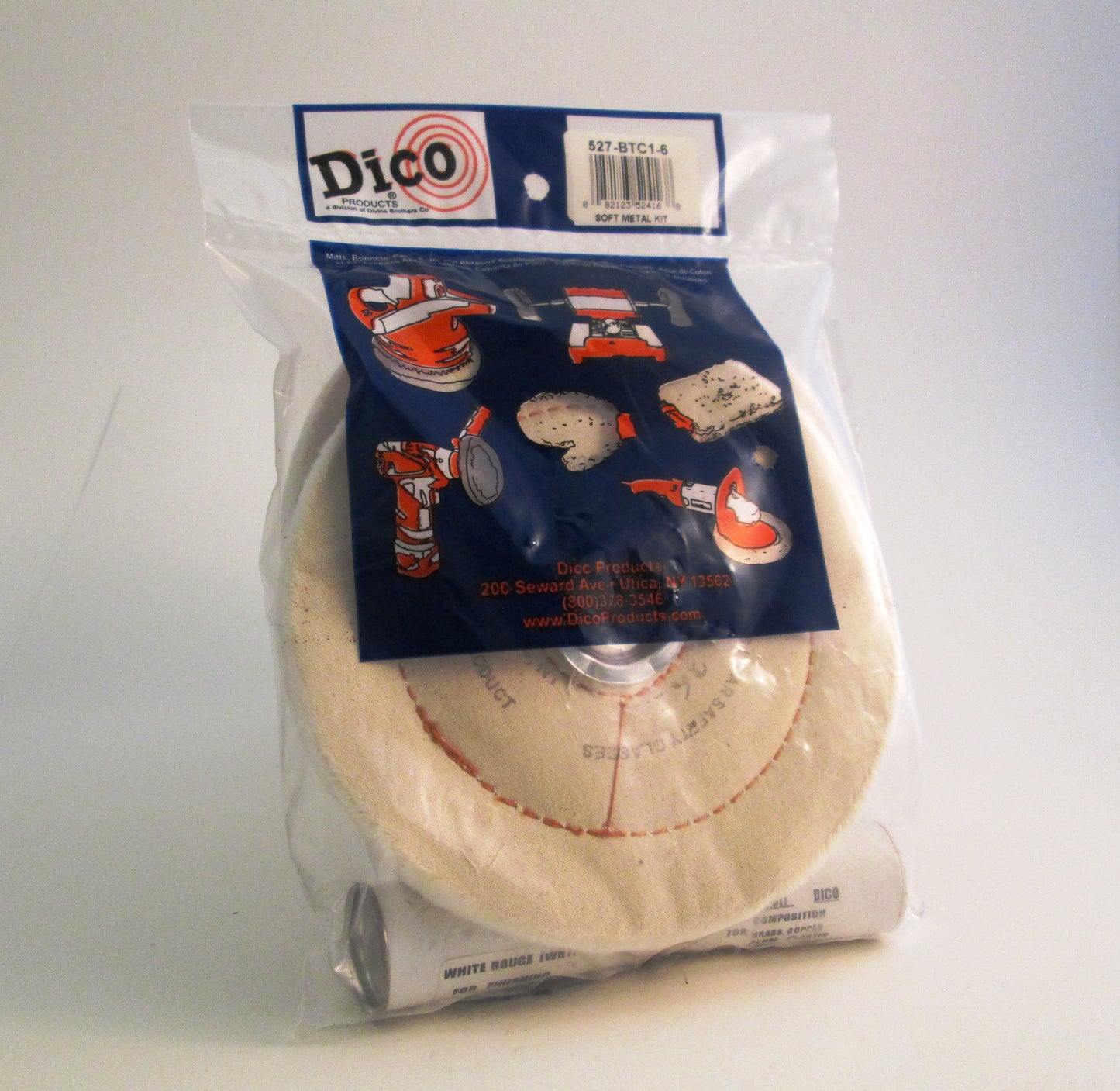 Buffing Kit 6" dia. x 1/2" Buffs for Aluminum, Copper, Brass 7500023