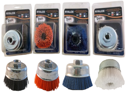 Nyalox 3" Cup Brush; 5/8-11 Thread for Angle Grinders