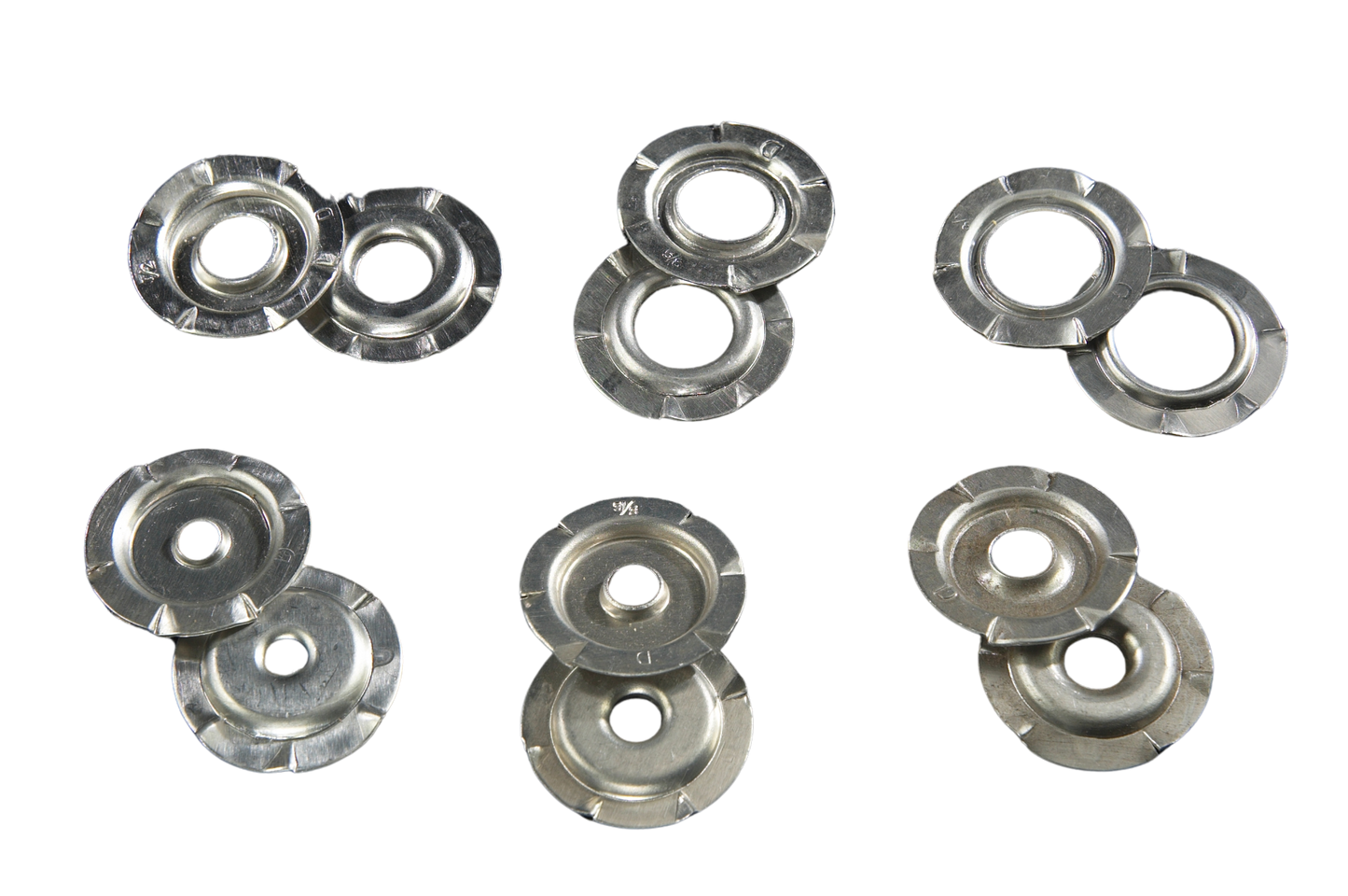 Buffing Wheel Arbor Adapter Flanges — 10 Pack, Multi-Size Fit