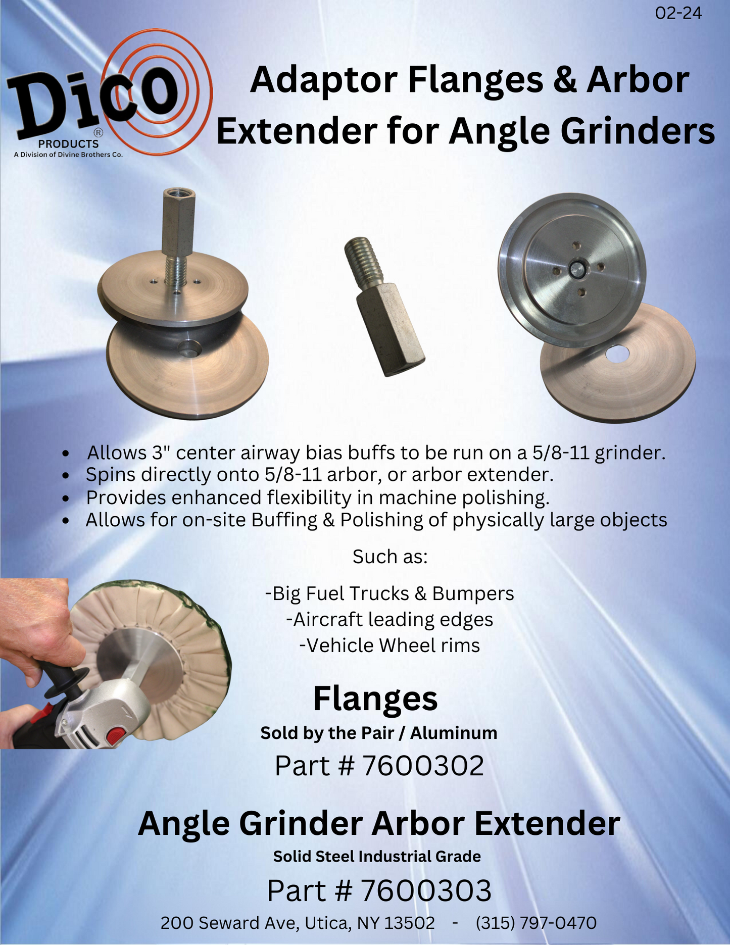 Adaptor Flange Kit for Bias Buffs to Grinders