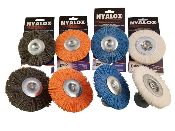 Nyalox 4" Wheel Brush with 1/4" Mandrel
