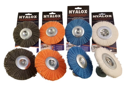 Nyalox 4" Wheel Brush with 1/4" Mandrel