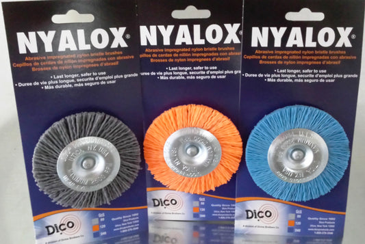 Nyalox 3" mandrel mounted brush