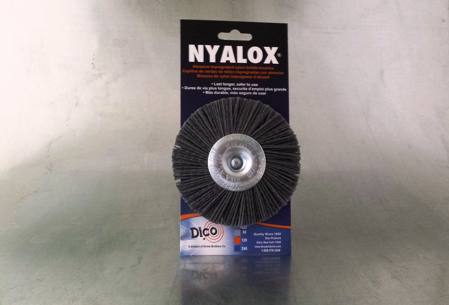 Nyalox 4" Wheel Brush with 1/4" Mandrel