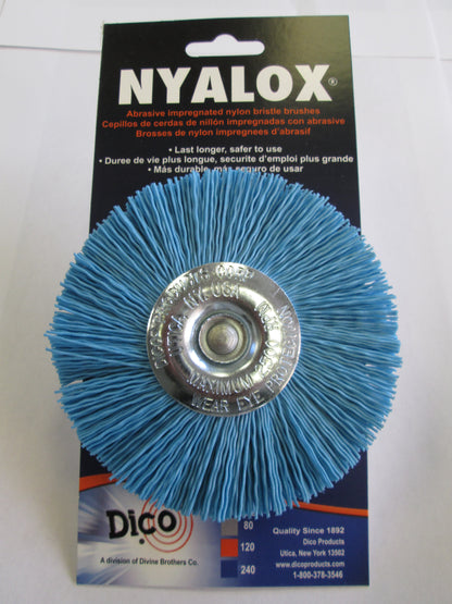 Nyalox 4" Wheel Brush with 1/4" Mandrel