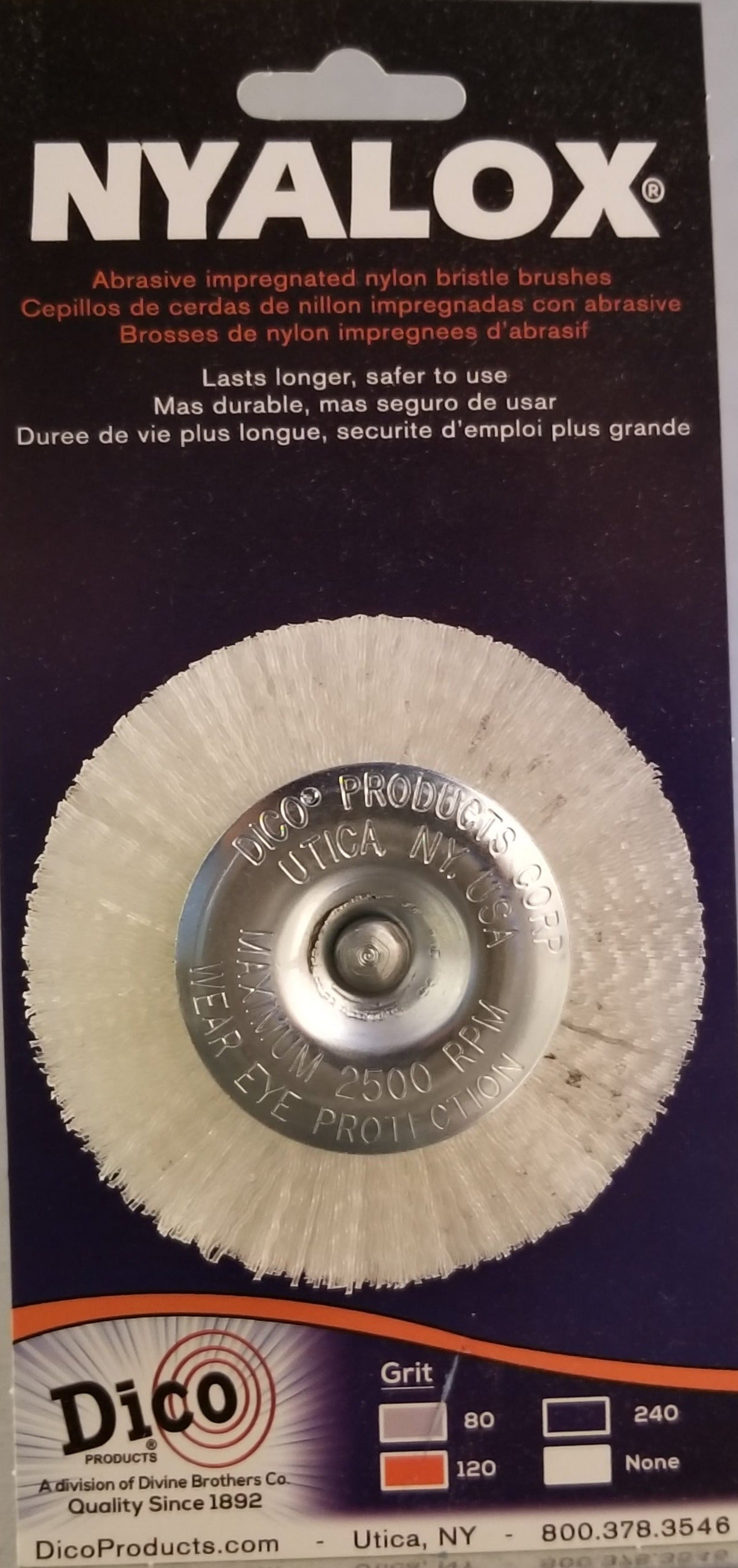 Nyalox 3" Wheel Brush with 1/4" mandrel